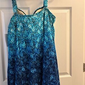 Swimsuits For All Turquoise Chevron Swimsuit